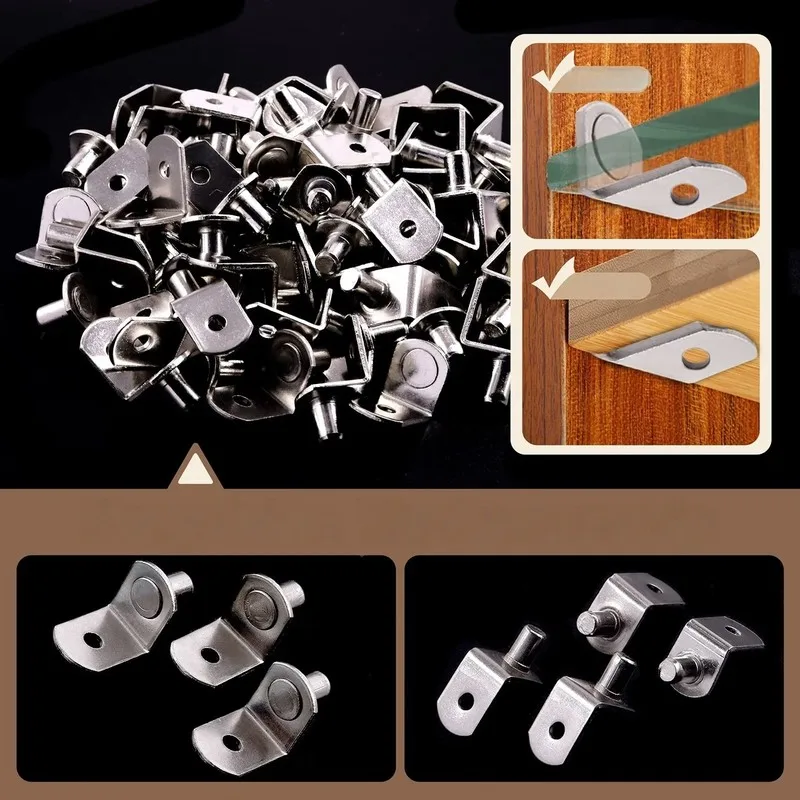 7 pcs 5*10mm Iron Shelf Support Pegs, Rust Resistant Finish, suitable for Bookshelf Support, Nickel Plated Iron