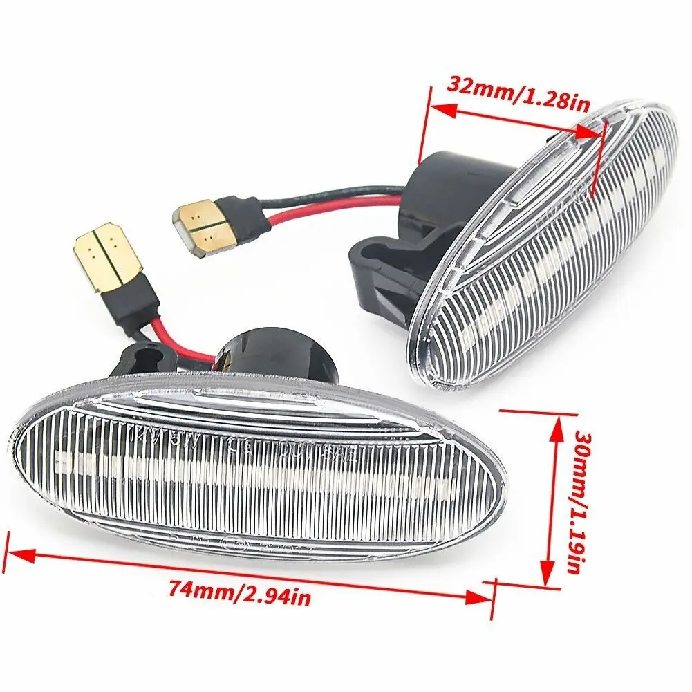 The side lights and LED dynamic turn signals of Nissan Qashqai J10 X-Trail T31 cube Juke Leaf Micra K13 Note E11