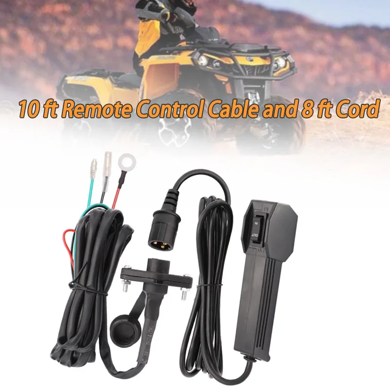 For ATV UTV Winch 12V Winch Corded Manual Hand Remote Control Kits