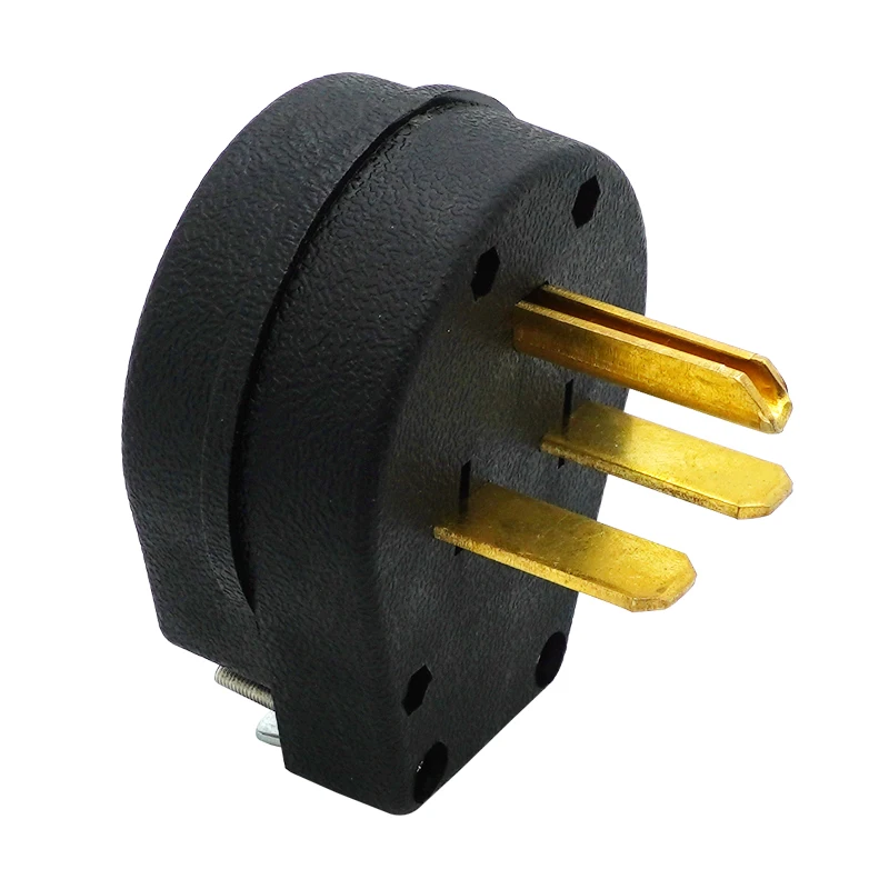 Black 250V 30A Generator Anti-off electric plug NEMA 6-30P 6-30R industrial power plug socket inline wire connector