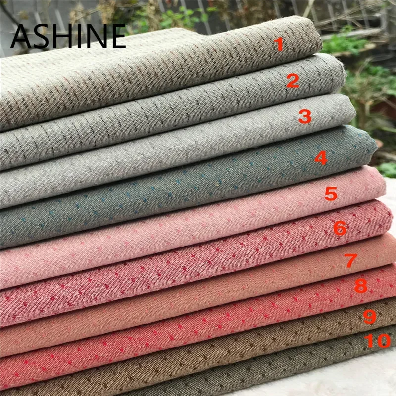 Japanese Yarn Dyed Cotton Fabric Material for Clothes Telas Patchwork Algodon Yarn-dyed Fabric for DIY Bag Mat Doll Sewing Cloth