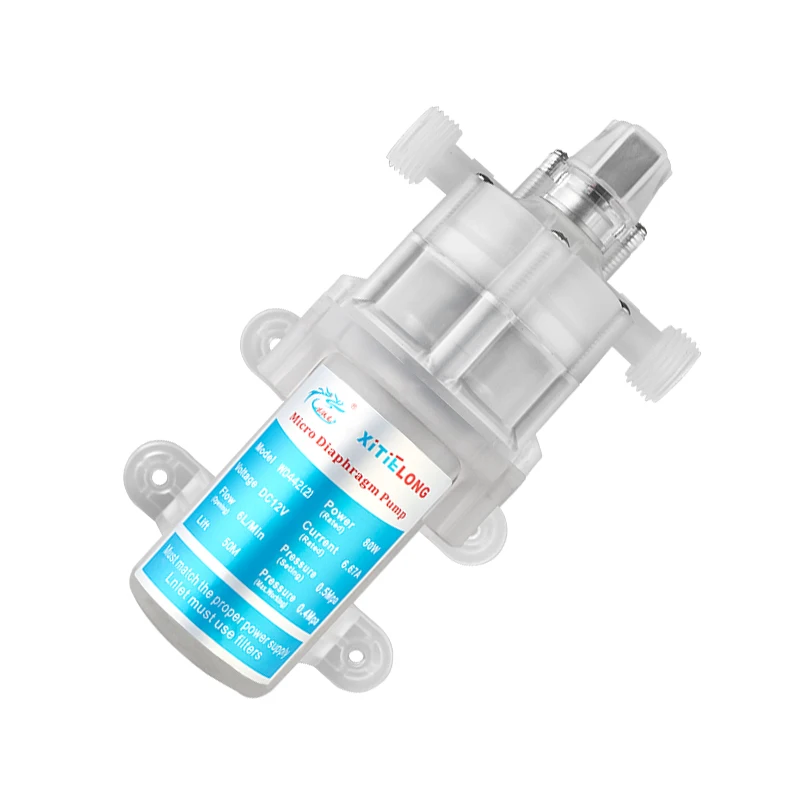 W0442(2)YD-12-80MX 12V 80W Food Pump Grade Low Noise Mini Diaphragm Pump Small for Juicer Electric Water Pump