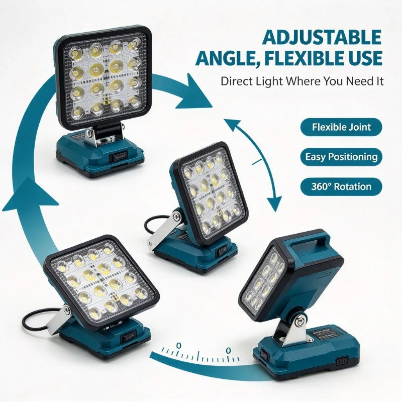 Led Light For Battery 4In Portable Spotlights Cordless Outdoor Work Fishing Handheld Emergency Tool Light