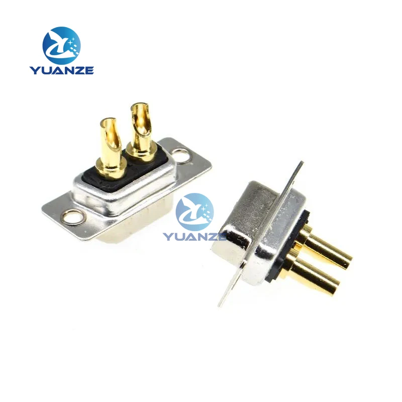 1PCS 2W2 2V2 30A 2 PIN Gold plated male female high current Connector D-SUB adapter solder type 2pin plug socket high power