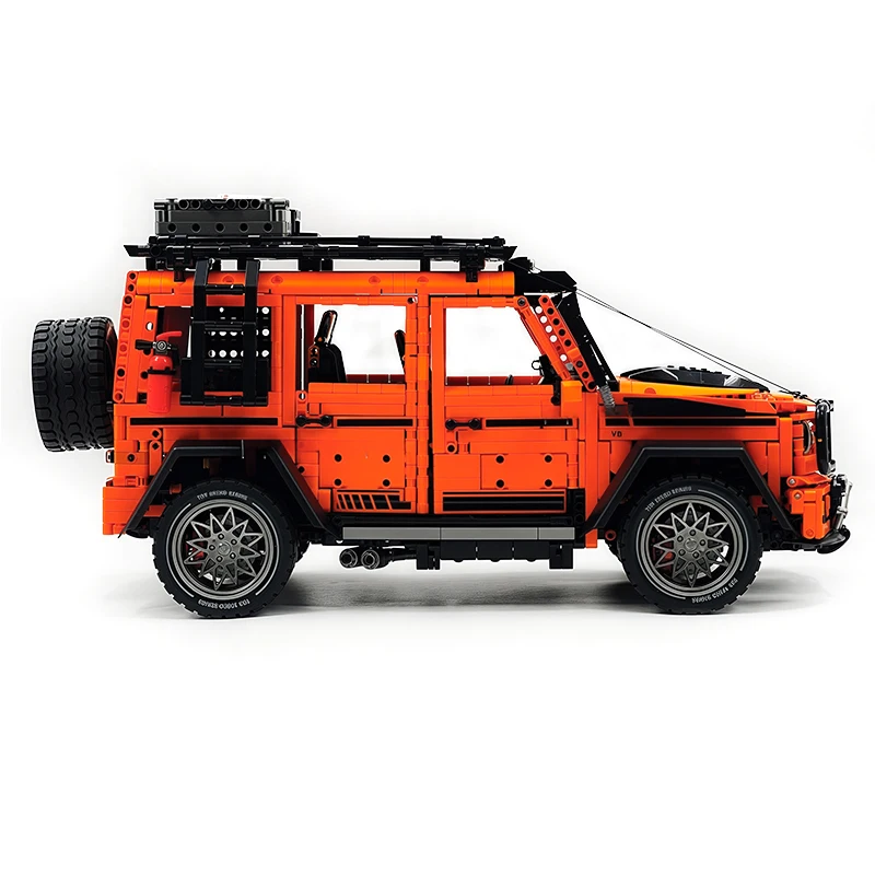 عالية الجودة جديد غولي 10642 MOC التقنية RC مدينة SUV على الطرق الوعرة بنة التجمع سيارة الطوب نموذج لتقوم بها بنفسك اللعب الصبي عيد ميلاد Gif #3