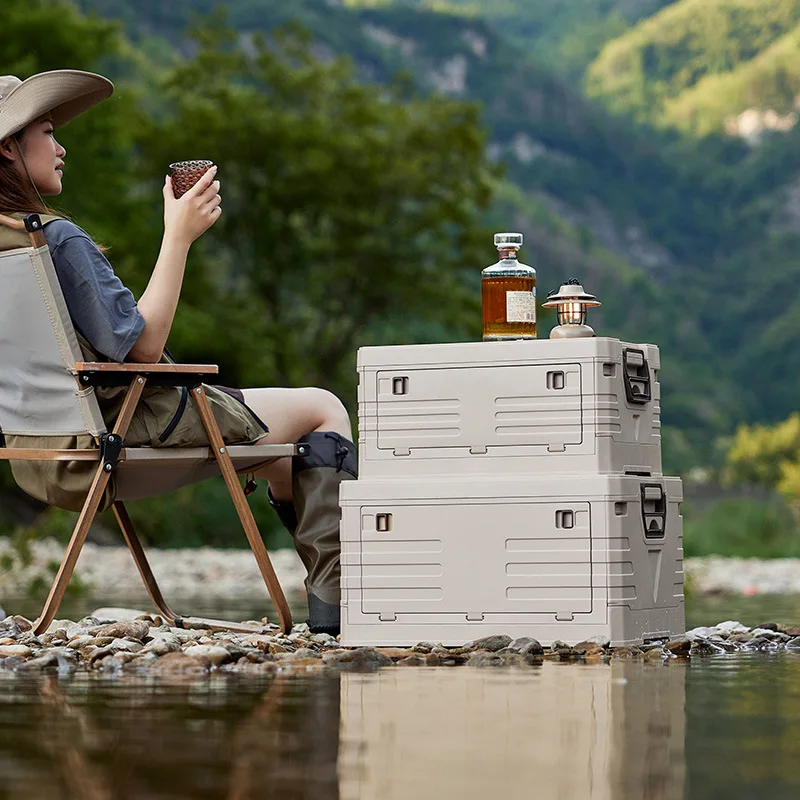 접이식 야외 자동차 보관 상자, 음식 보관 상자, 여행 보관 가방, 캠핑 장비 식기, 캠핑 보관 정리 상자
