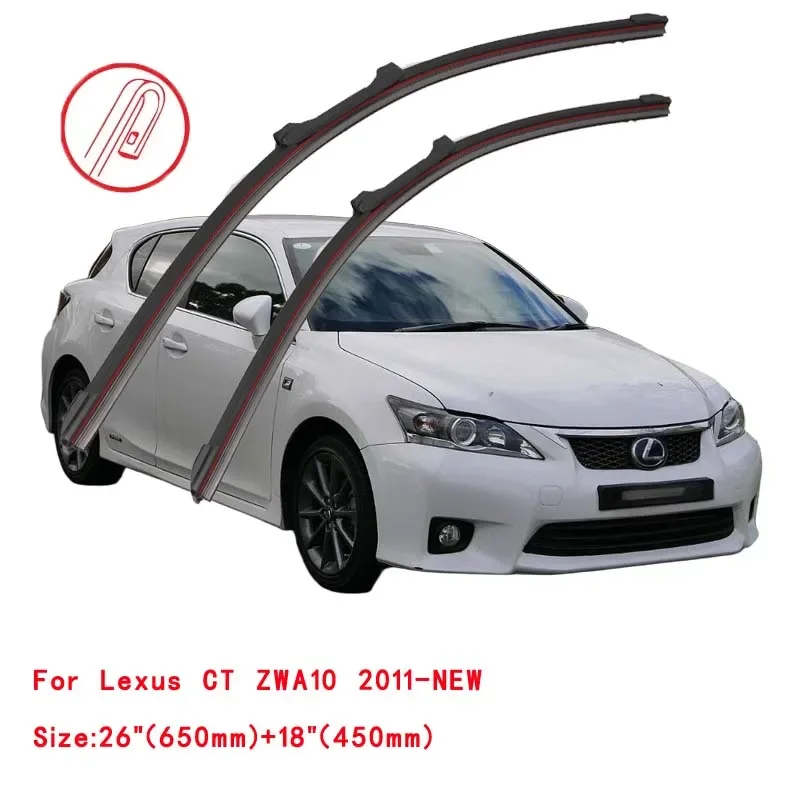 

For Lexus CT ZWA10 2011-2024 Car Windshield Wiper Blade Front Windscreen Brushes Washer Accessories Window Cleaning Replacement