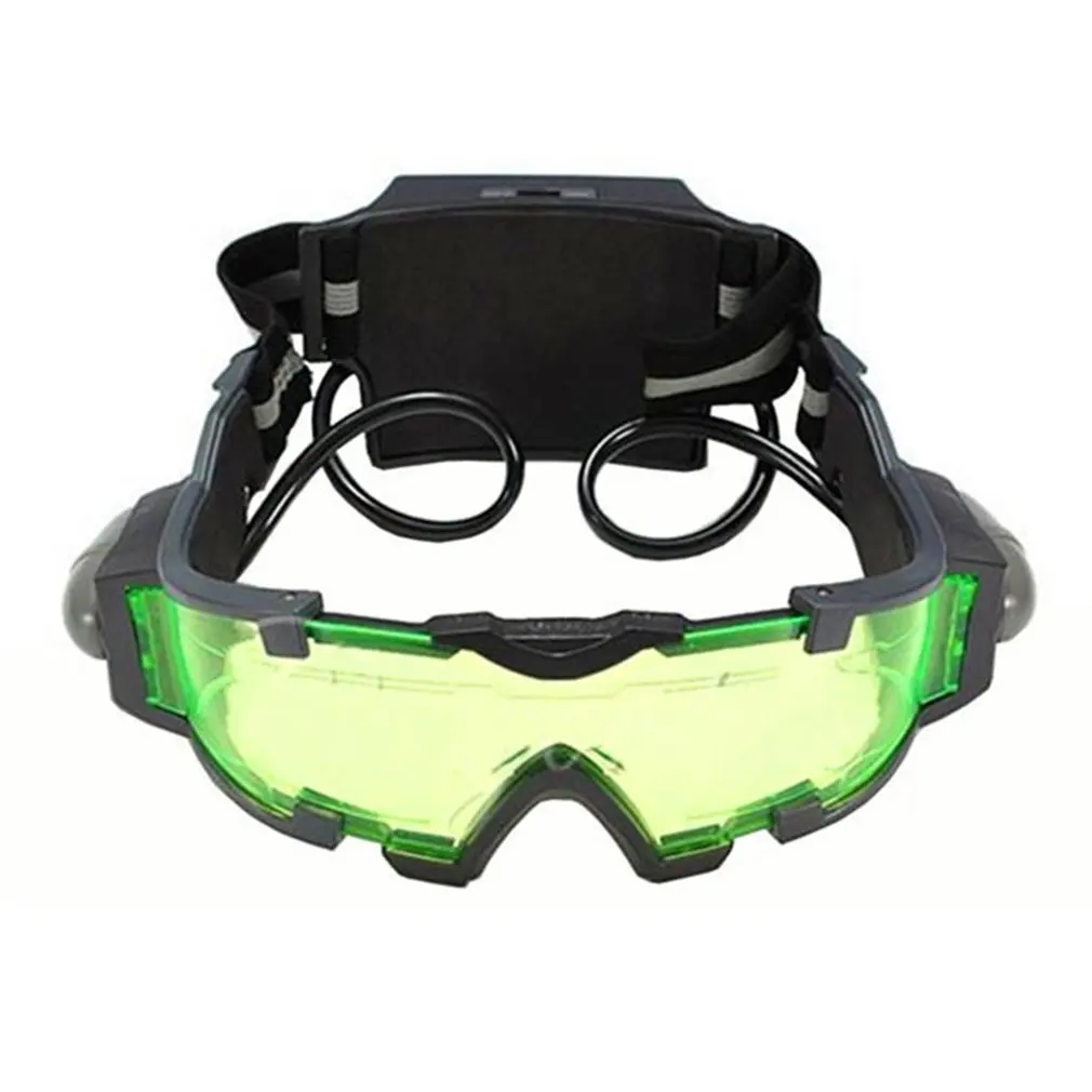Hot Adjustable LED Night View Glass Goggles Motorcycle Racing Hunting Eyewear With Flip-out Light Windproof Polarized Lens