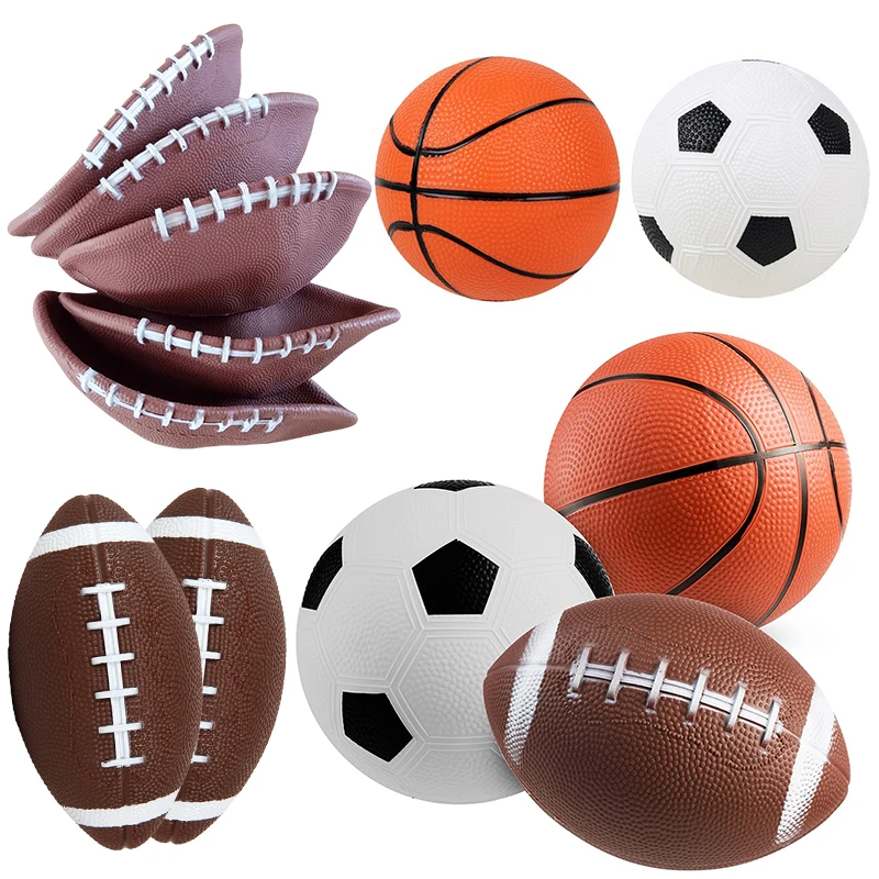 1/2/3PCS Mini Inflation Ball PVC Football Basketball Rugby Parent-kid Interaction Game Props Indoor Outdoor Sport Party Gift ZYF