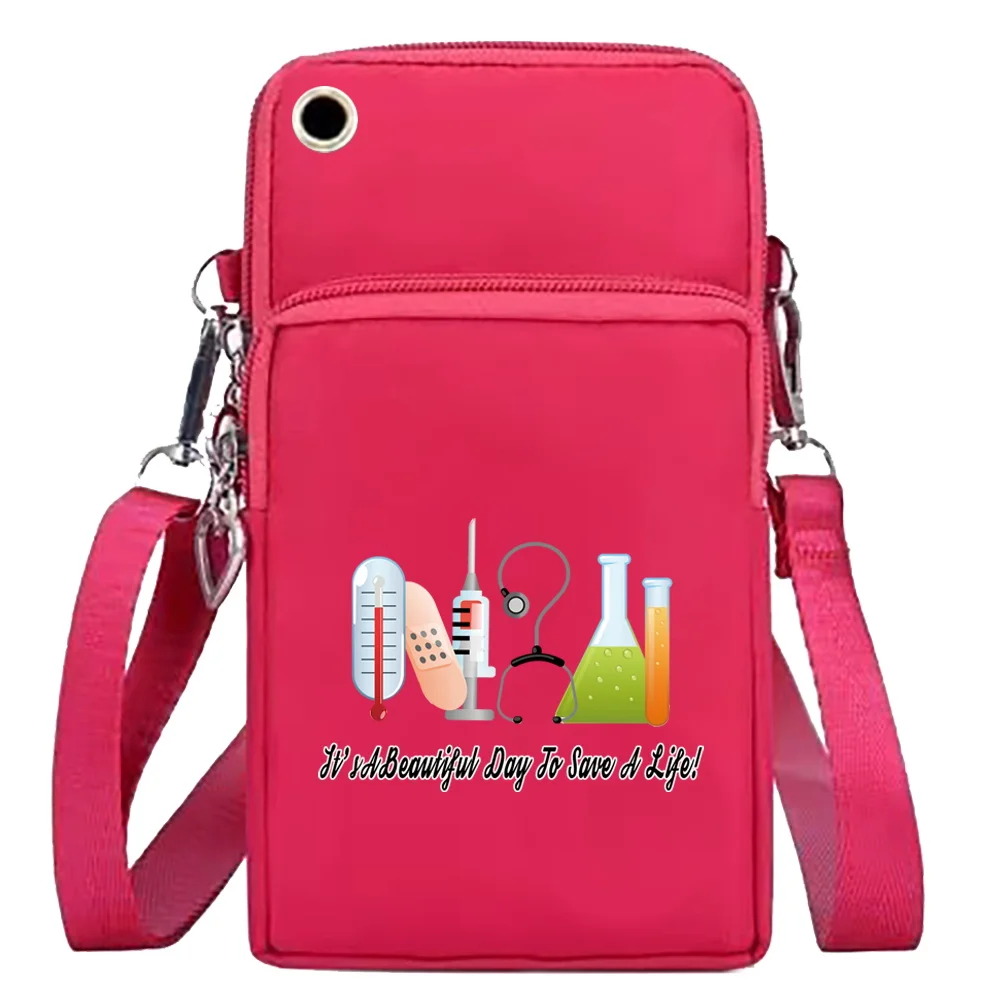 Phone Bag Universal for  Iphone 13/Nokia/Motorola//Huawei/Xiaomi/LG Cell Cover Mini Shoulder Bags Print Wallet Outdoor Arm Pack