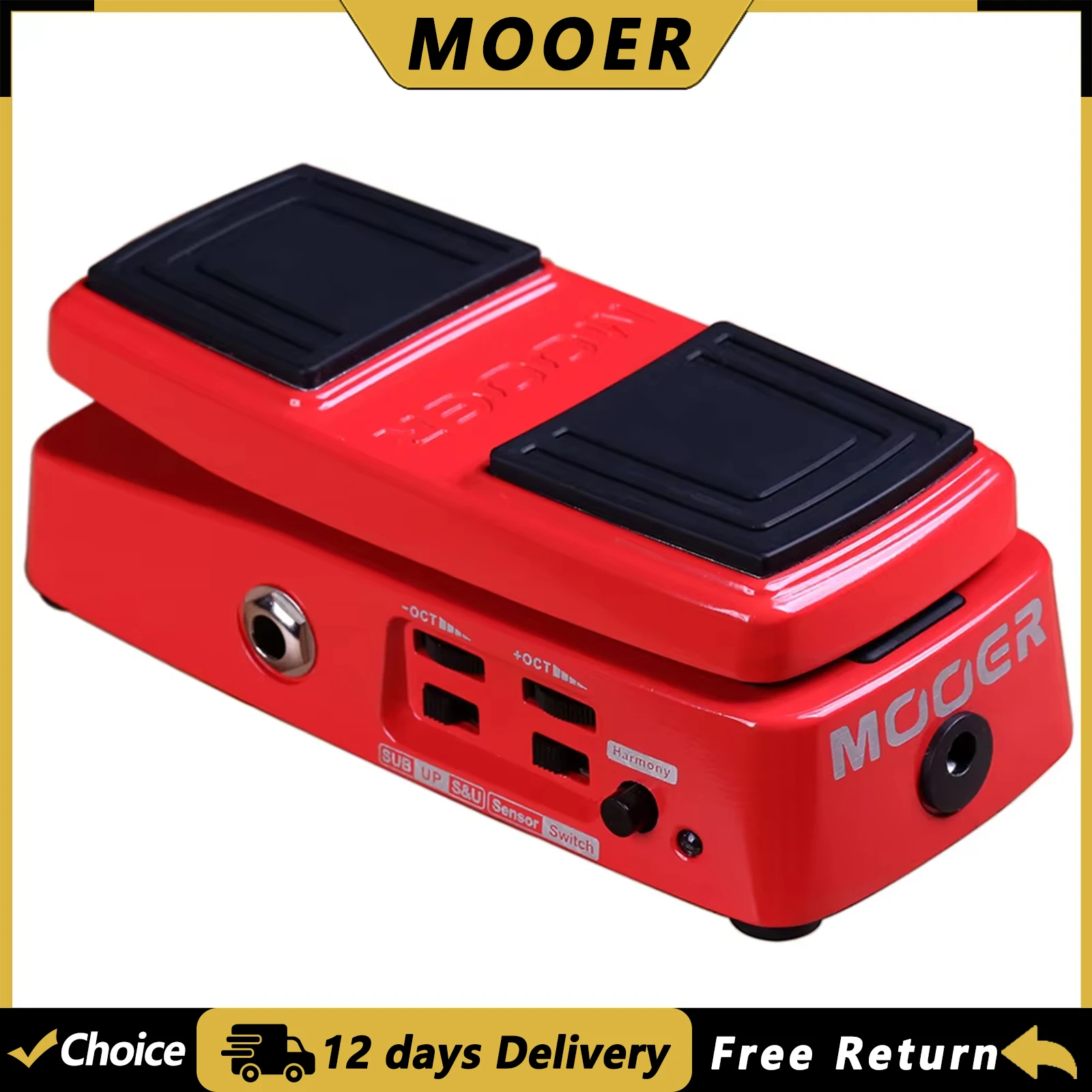 Pedal de Efecto de Cambio de Tono y Armonía para Guitarra MOOER PITCH STEP, Interruptor Sensible a la Presión, True Bypass, Accesorios y Repuestos para Guitarra
