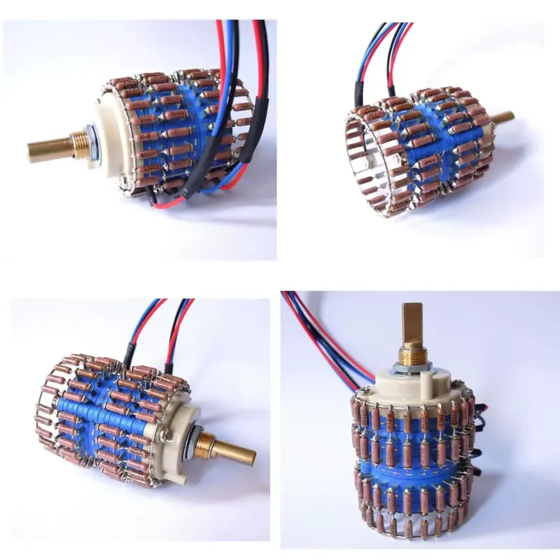 

Volume potentiometer L-type 24 level dual channel copper shaft system, American DALE resistor