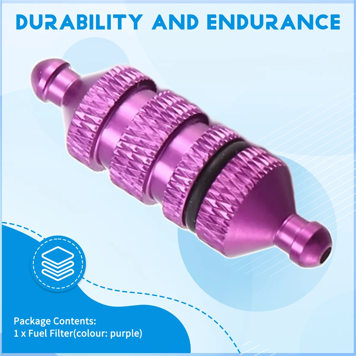 T71C 1/8 1/10 RC modelo peças sobressalentes de carro filtro de combustível Nitro para HSP 02156 94122 94188, roxo