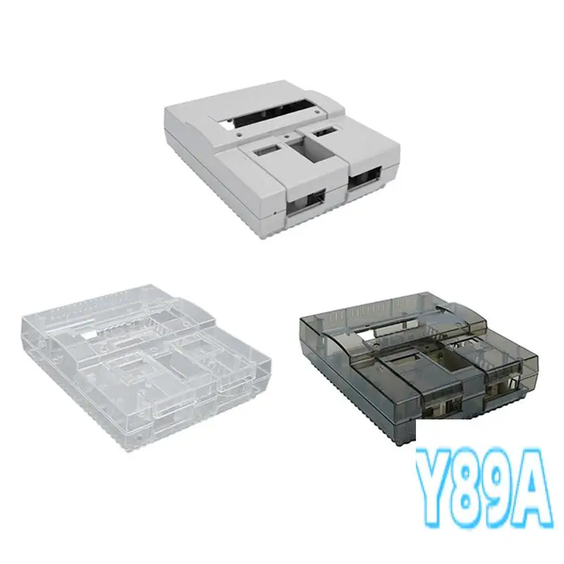 

GO-For SNES Replacement Shell Transparent Case for Nintendo SNES SFC US Version Retro Gaming Consoles Translucent Case