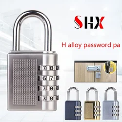 4 Digit Number Combination Padlock Long Shackle Padlock Outdoor Waterproof Lock Suitcase Luggage Security Coded Lock Door Lock