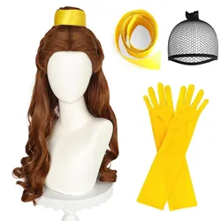 Anime Beauty the Beast Princess Belle wig Cosplay Costume Women Halloween Party Role Play Cos Gift