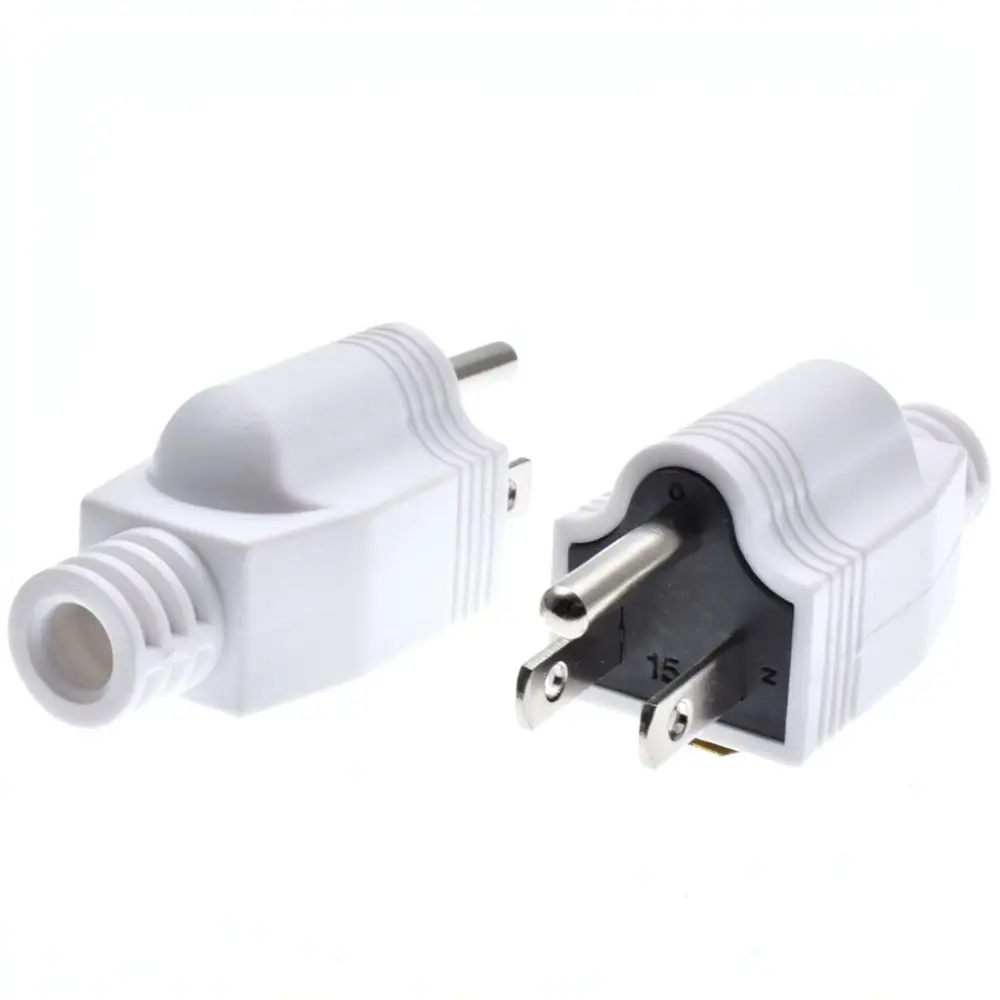 For VOSORON US Plug 5 15P Detachable Power Cable Repair Connector Electrical Replacement Head 15A 125V Hardware Tool