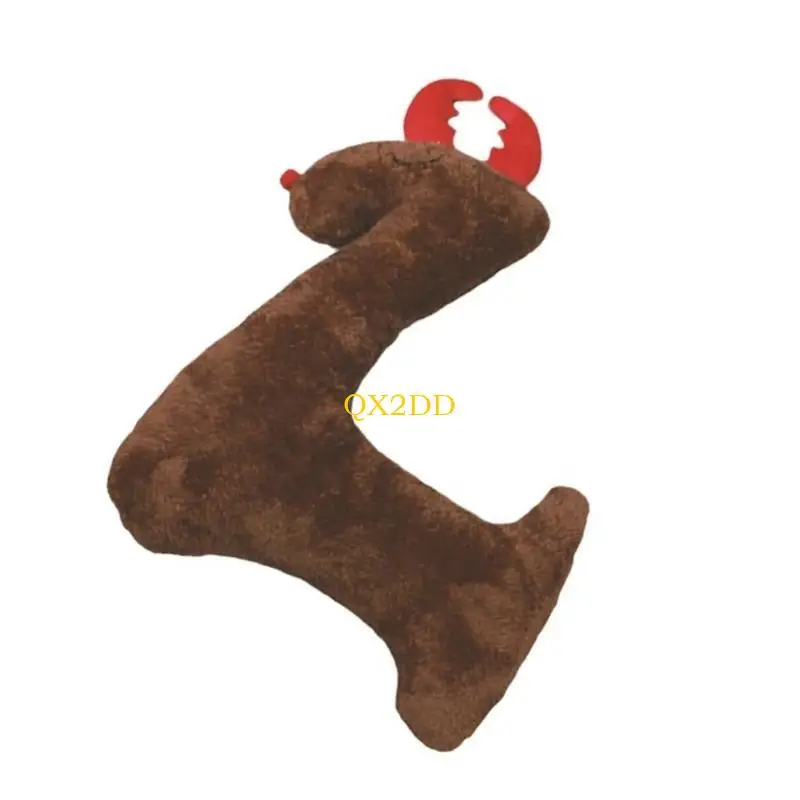 QX2D Newborn Shower Photography Props Reindeer Stuffed Doll Kids Room Decoration