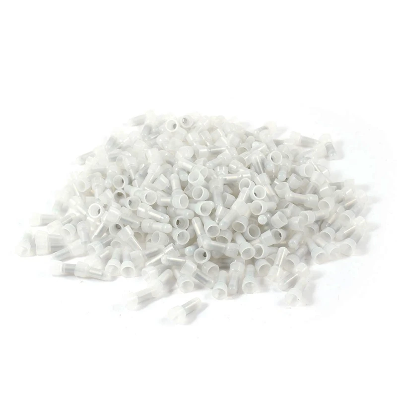 1200 Pcs CE-1 Closed End Wire Connectors 22-18 Gauge Crimp Caps White