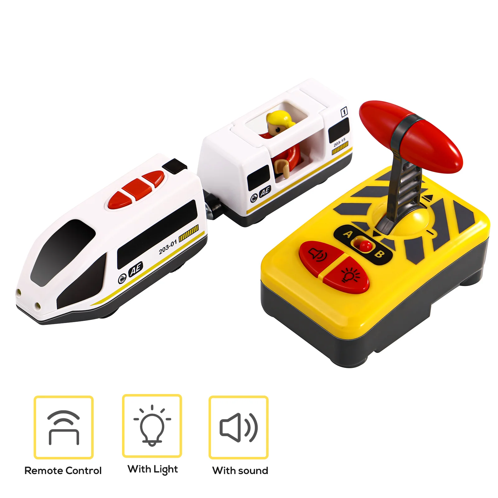 Modèle électrique de train RC pour garçons, jouets pour tout-petits, cadeau de Noël et d'anniversaire pour enfants