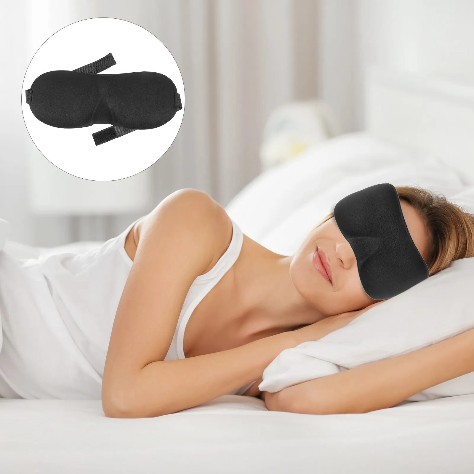 3Pcs High Quality Stereoscopic Nap Eye Masks Soft Comfortable Sleep Eye Patches for Travel Office Home Use Promote Better Sleep