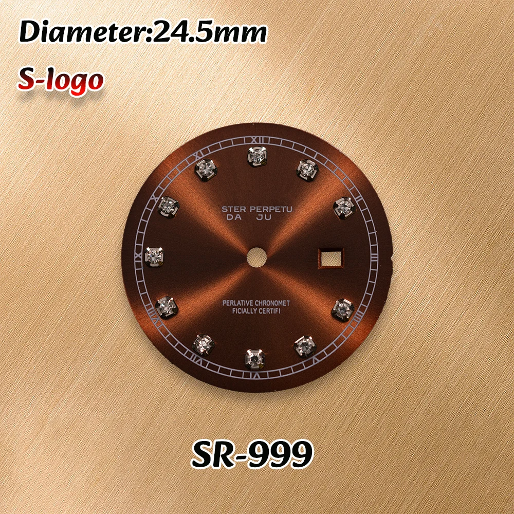 ساعة NH05 حركة نسائية - مقاس 24.5 ملم بشعار Sunray Diamond مع مضيئة باللون الأخضر |   ملحقات تعديل الساعة الكاملة