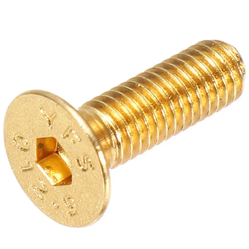 Grade 12.9 Plating Titanium Plating Gold Allen Bolts M2 M2.5 M3 M4 M5 Socket Hexagon Countersunk Head Screw DIN7991