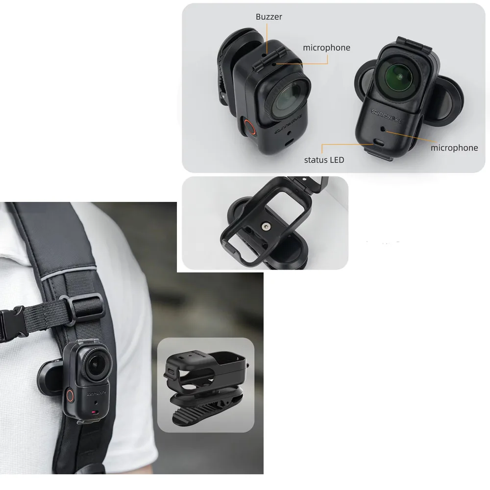 

Backpack Clip for DJI Osmo Nano 360° Rotatable Action Camera Mount Plastic