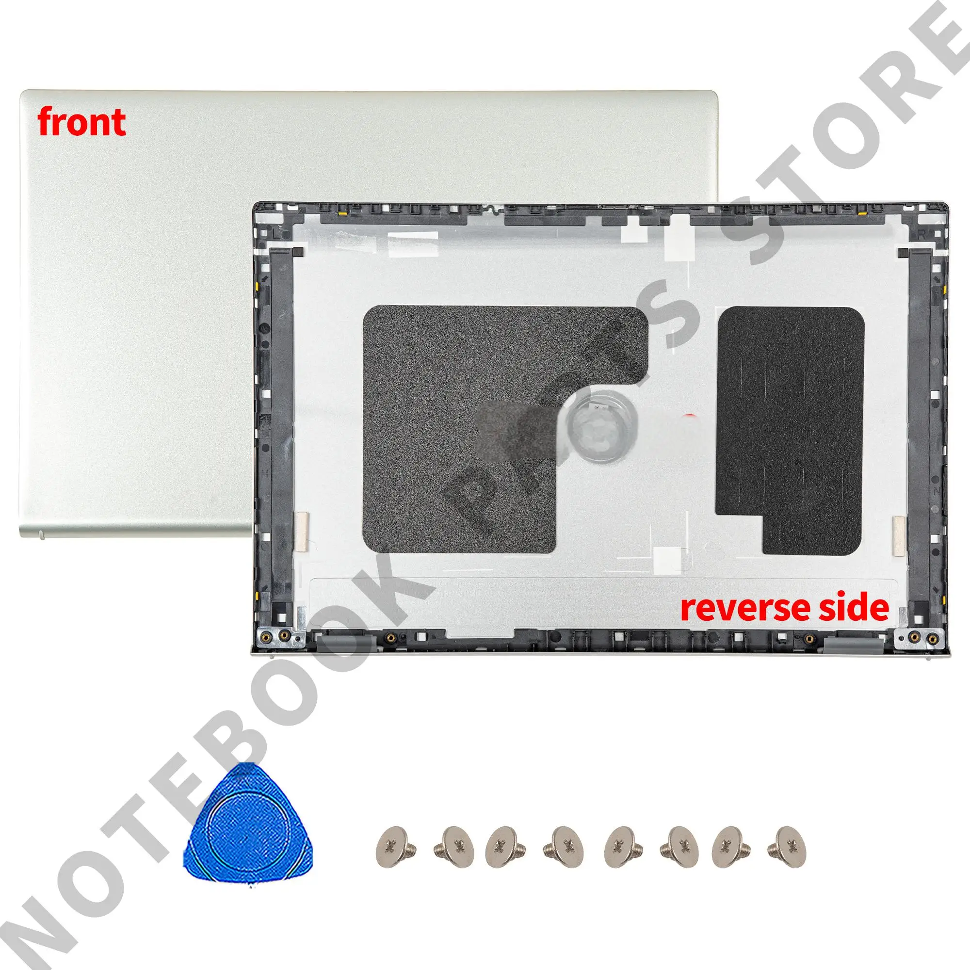 Imagem -02 - Metal Lcd Tampa Traseira para Substituição Palmrest e Dobradiças Inferiores Peças Novas Inspiron 15 Pro 5510 5515 P106f 0chfvw Moldura 05wk5x