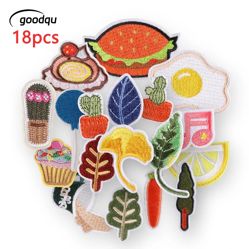 18 Stück süße Eisen-Patches für Kleidung, Kinder, aufgenäht, große Aufkleber-Packung, kleine bestickte Jacken, DIY-Stoffe, Outdoor-Lot, Hut, Mochila – Detail 1
