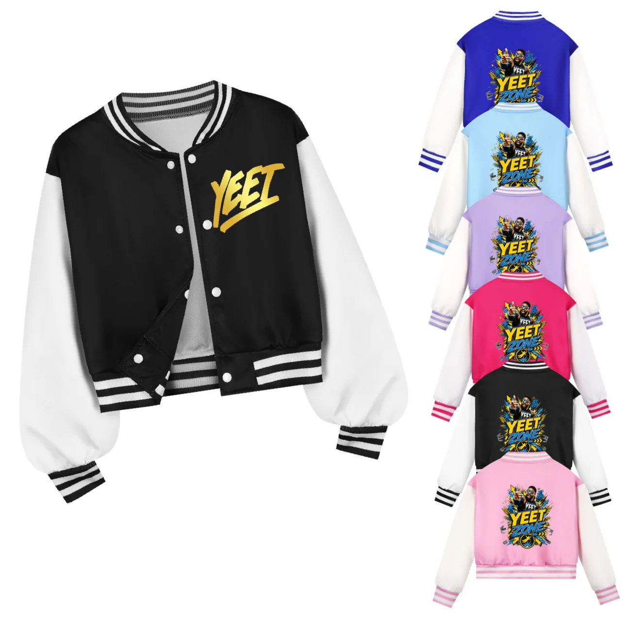 Humor Wrestler Wrestling Costume Kids Jey Uso Yeet Clothes Boys Fashion Baseball Jackets Girls Long Sleeve Coat Children Outwear
