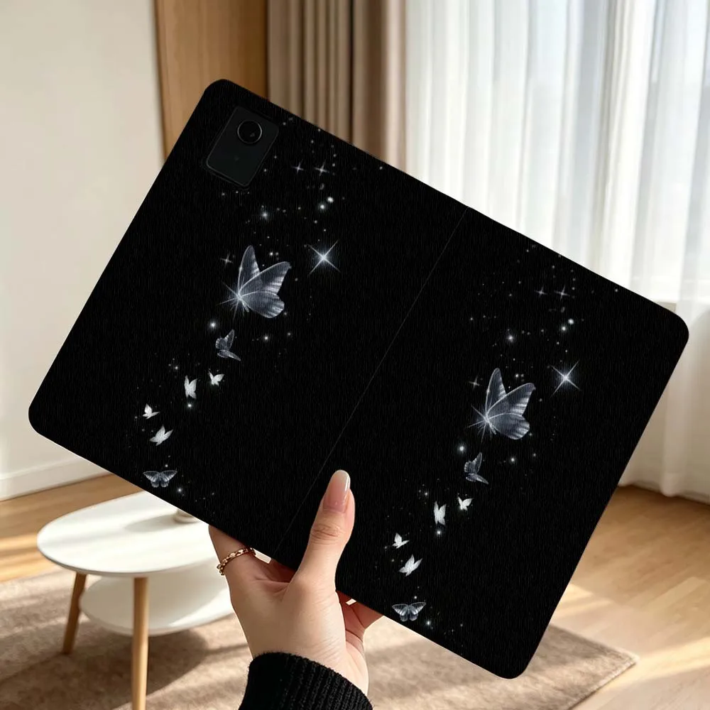 Black and White Butterfly Art Soft For Lenovo Xiaoxin Pad Pro Tab P12 P11 11 13 11.2 inch K11 Plus Pen Tray Tablet Case