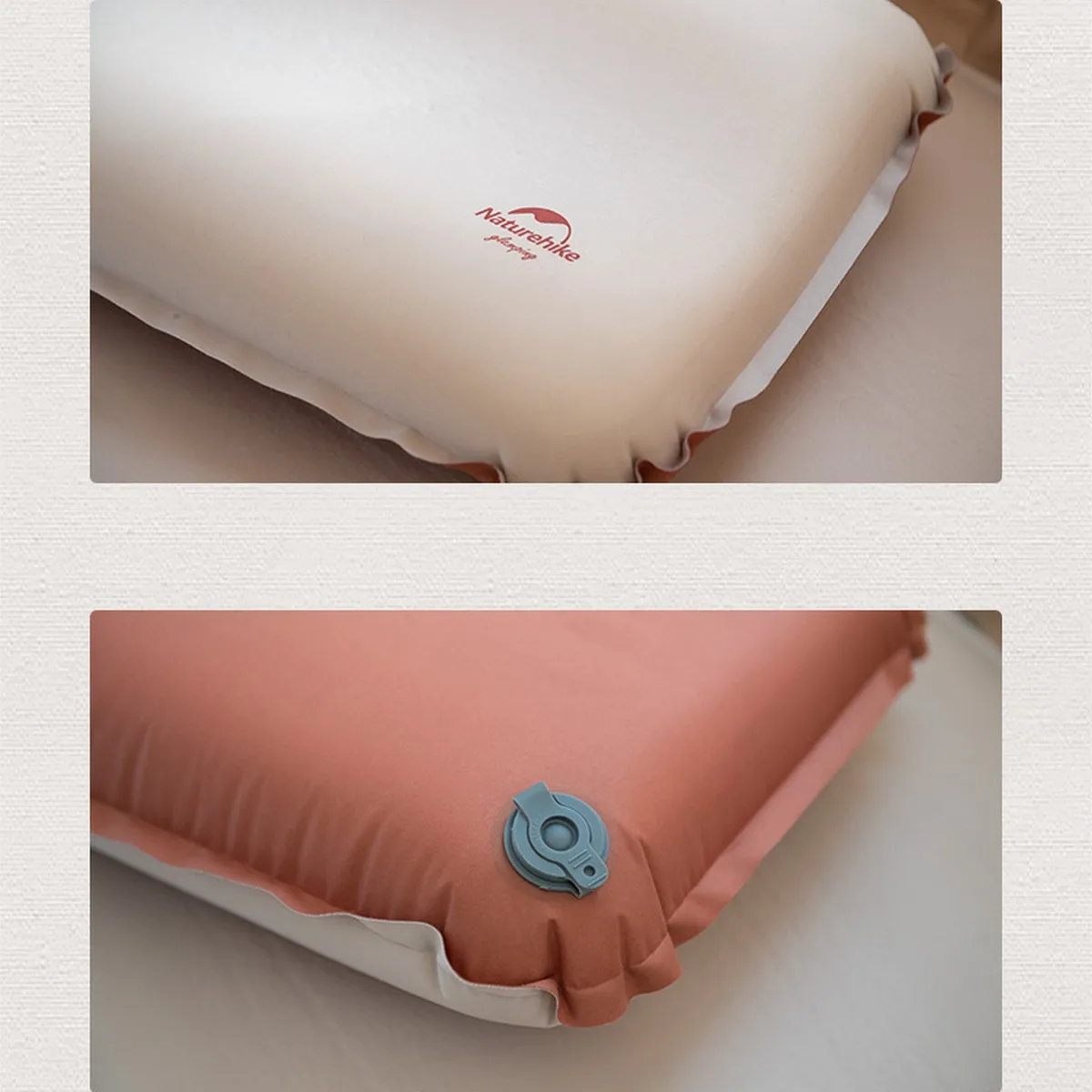 Naturehike 3D Comfortable Silent Foam Pillow Outdoor Portable Neck Protection Automatic Inflatable Camping Air Pillow NH21ZT001