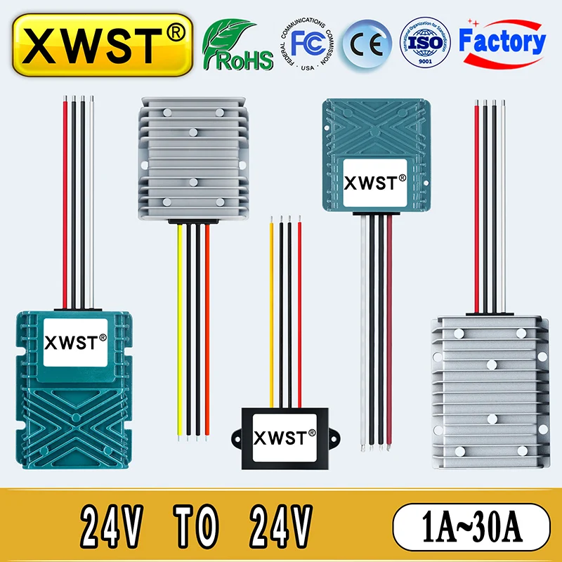 

DC DC Boost Buck Converter 24V to 24V Voltage Stabilizer Regulator 18-36V to 24V Power Supply for Solar Led Monitoring CE