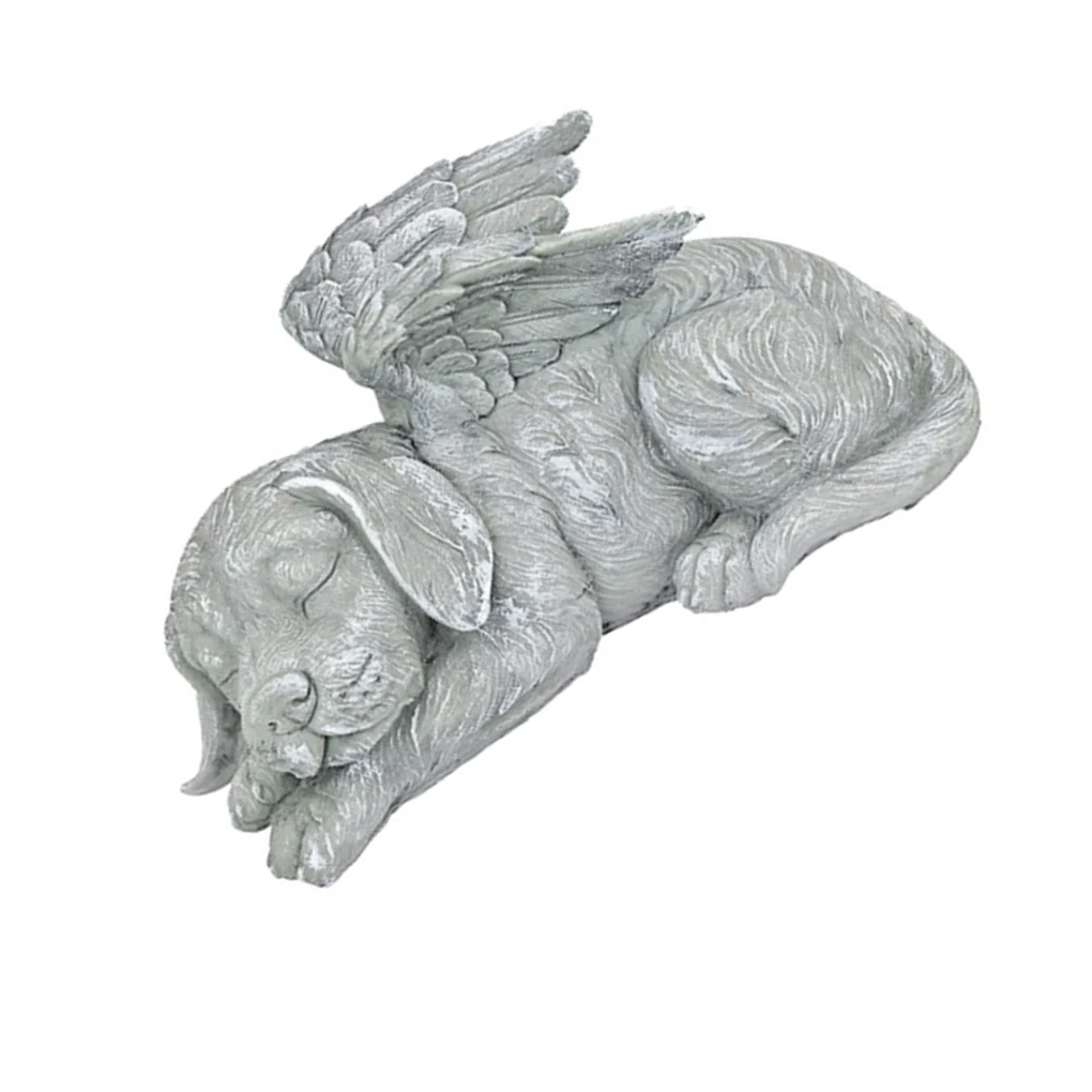 Memorial Tombstone Stylish Angel Pet Statue Exquisite Sleeping Sculpture