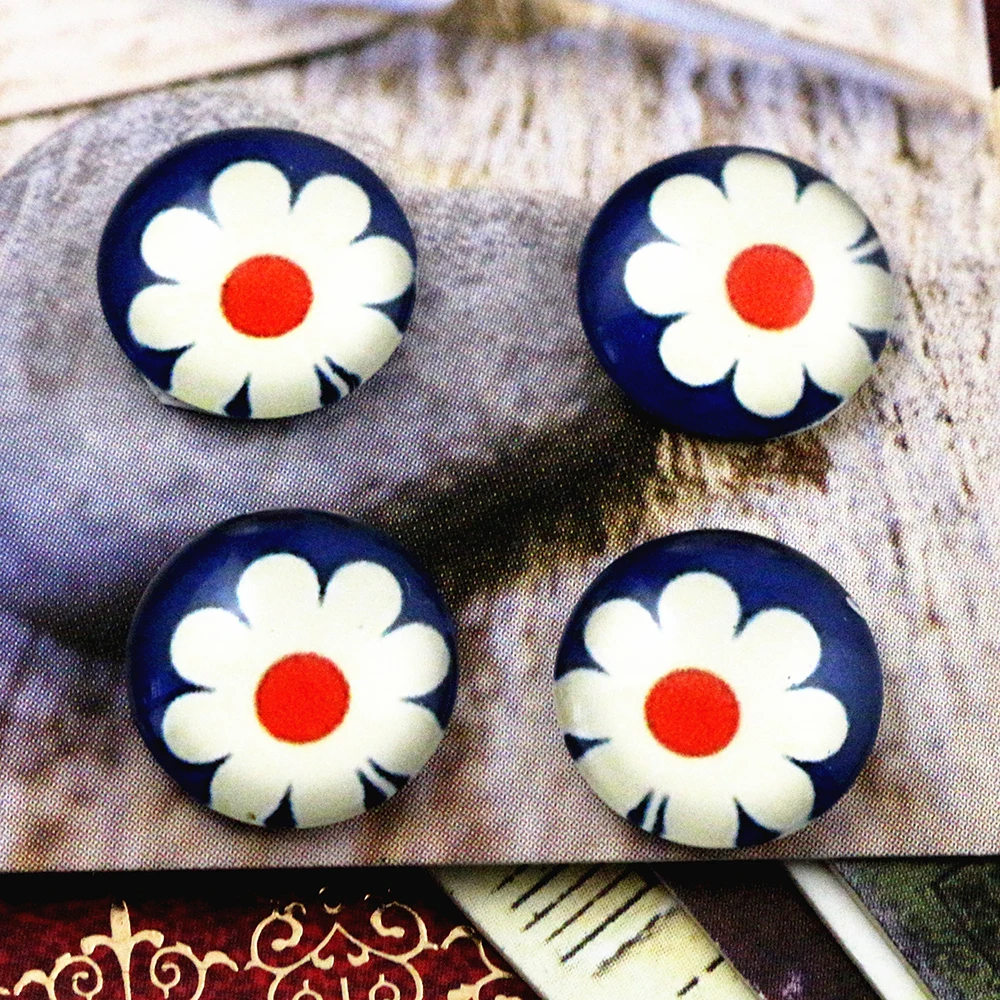 

New Fashion 20pcs 12mm Handmade Photo Glass Cabochons (E2-45)