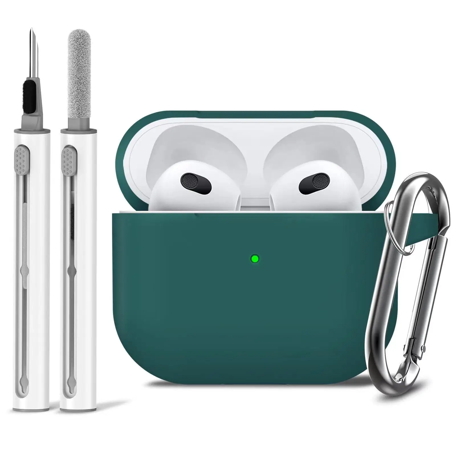 غطاء حماية AirPods Pro مع مجموعة تنظيف، جراب واقٍ من السيليكون الناعم لهاتف Apple AirPod Pro الجيل الثاني/1st للنساء والرجال