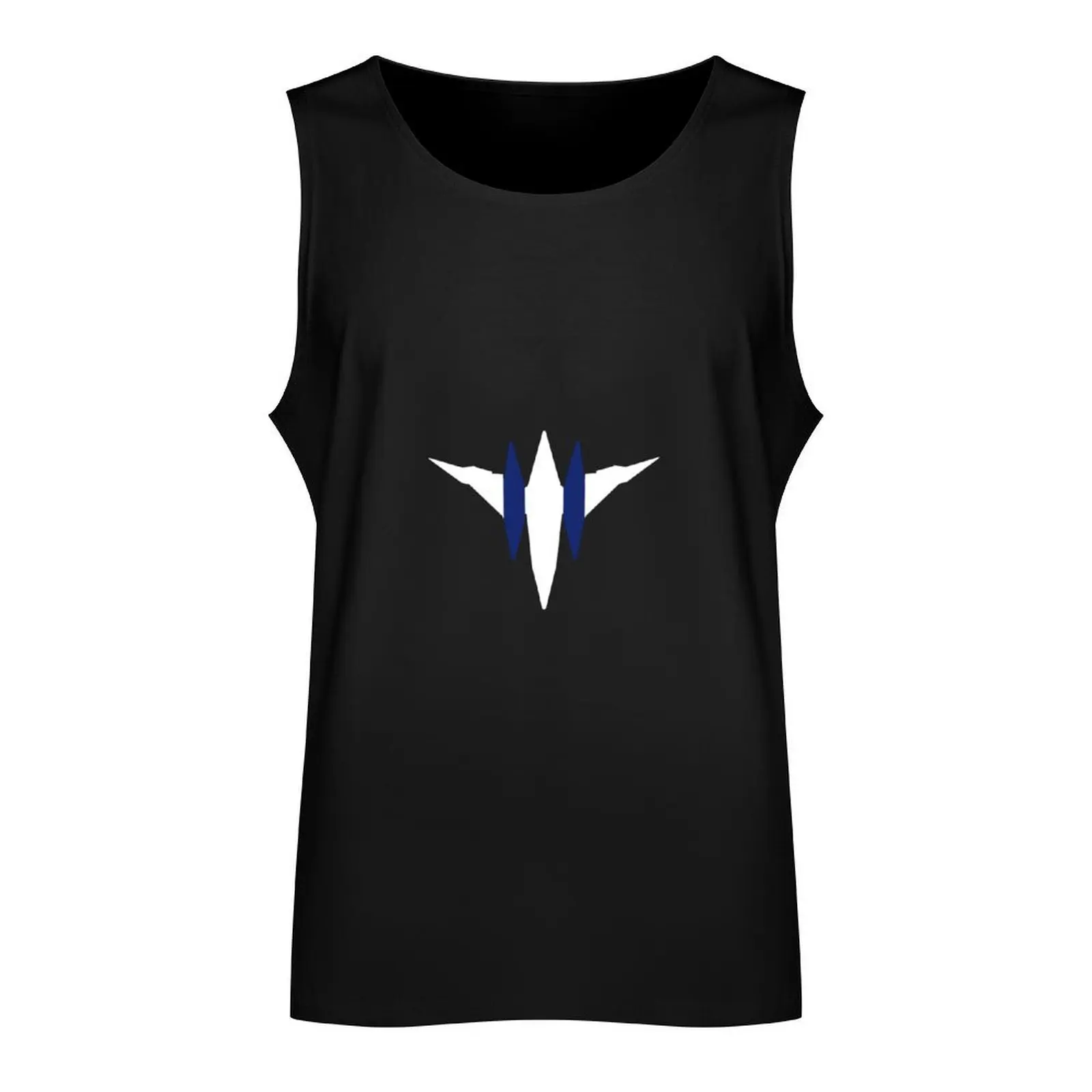 Minimal Arwing (White and Blue) Tank Top Men gym sportswear Men's clothing brands gym Men's t-shirts Sleeveless top