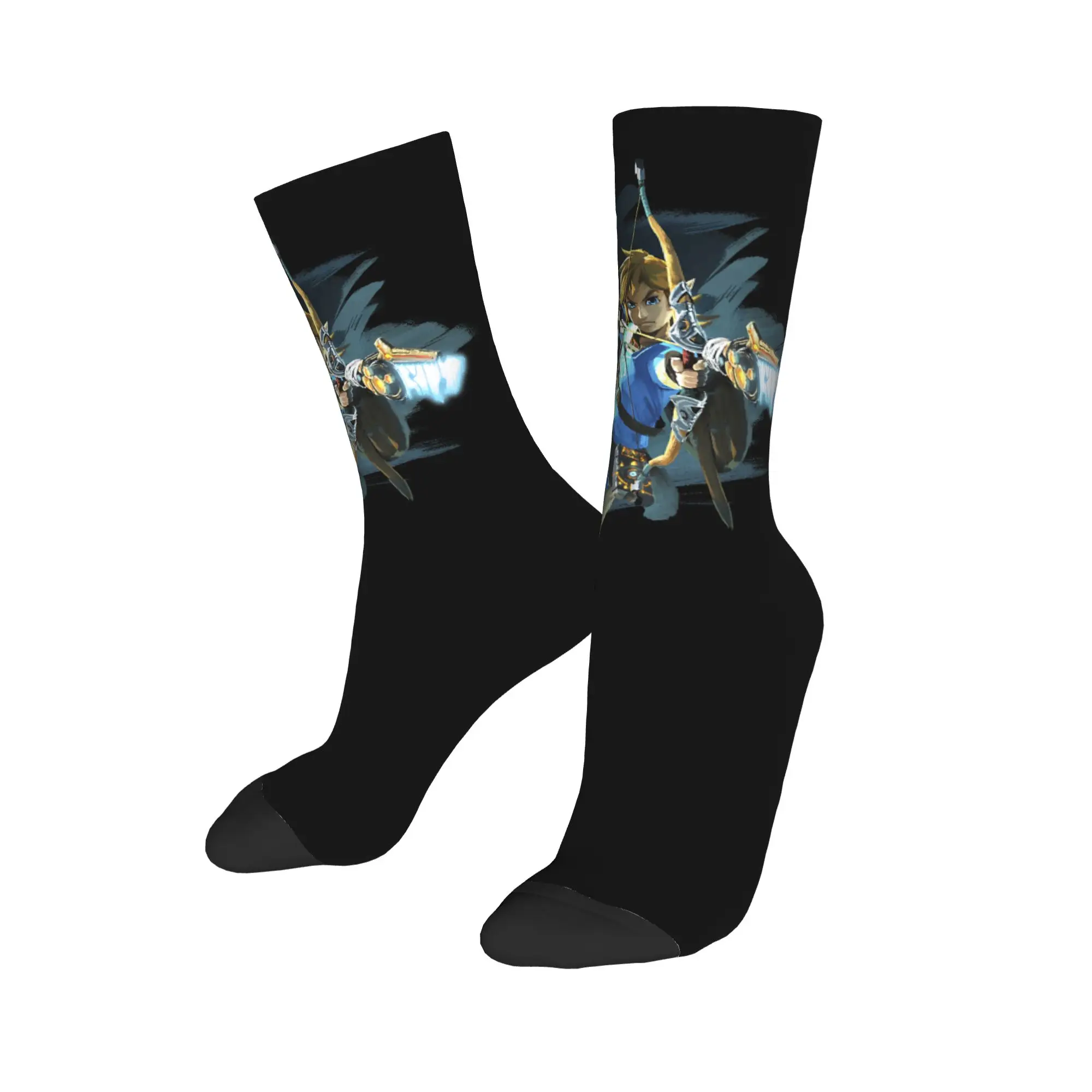 Winter Warm Crazy Design Women Men Zeldas Legend Link Socks Breathable Basketball Socks