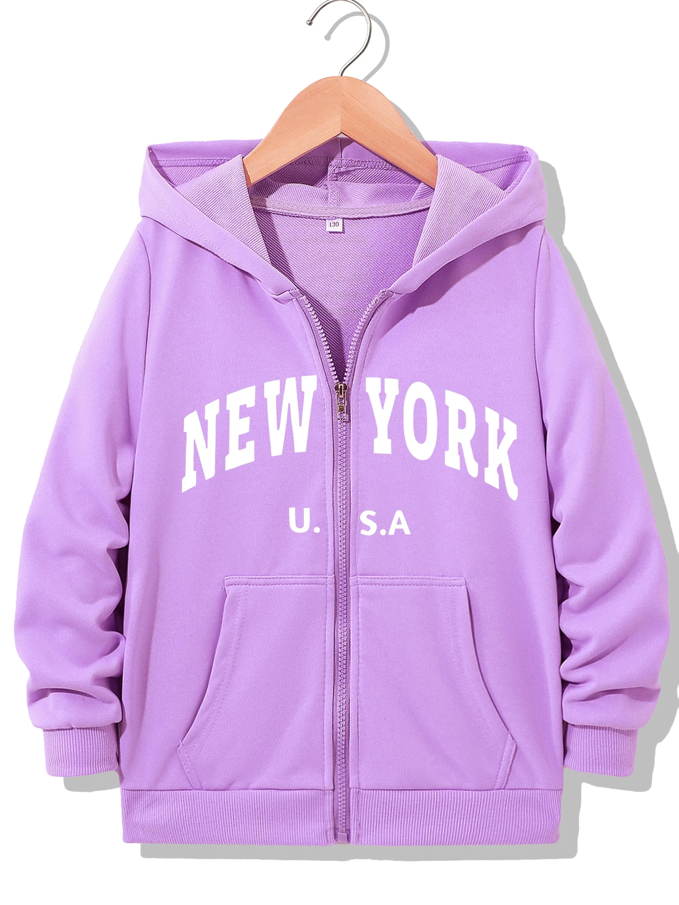 Zipper Hoodie Fashionable Casual NEW YORK Letter Hoodies Jackets Boys Girls Y2k Comfortable Zip Up Sweatshirt Spring Autumn