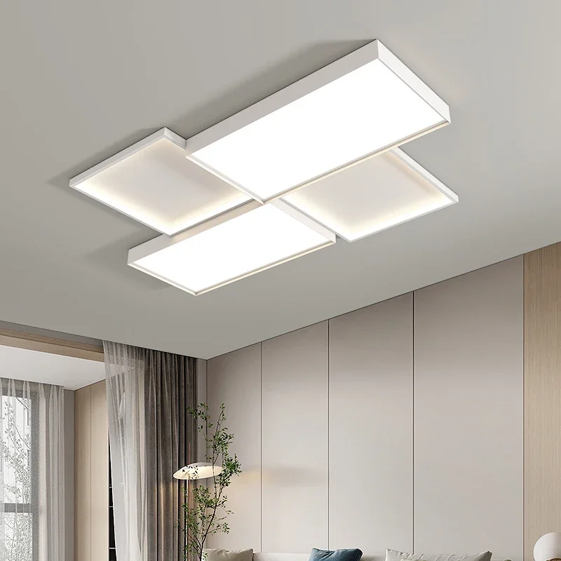 

Modern Bedroom Designer Ceiling Light Living Room Study Led Square Lamp Simplicity Iron Art Lamp Home Indoor Lighting Fixtures