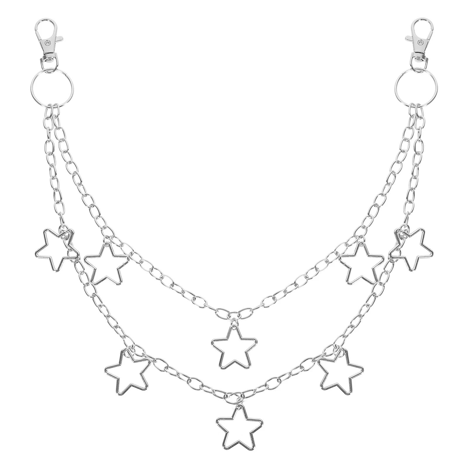 Джинсы из двойного сплава для мужчин и женщин, цепочки на ремень, аксессуары для брюк, цепочки на ремень для женщин, поясная джинсовая цепочка, декоративная цепочка