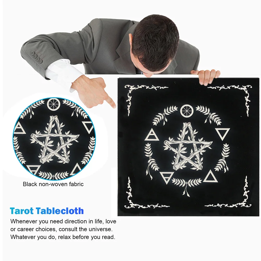 Tarots Tablecloth Astrology Card Pad 49x49cm Astrology Oracles Board Game Mat Square Shape Celestical Home Decoration