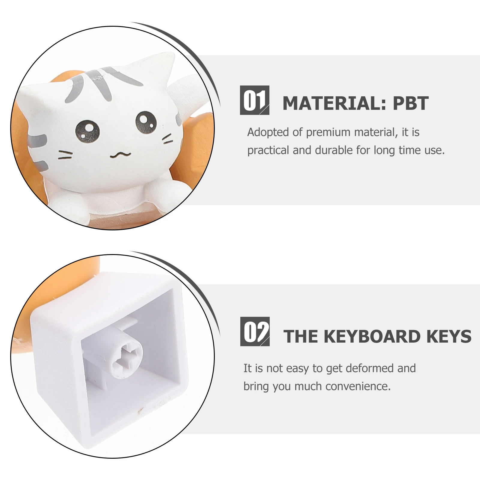 

Creative Mechanical Keyboard Keycaps R4 Profile Cute Cat Lightweight Gaming Accessories Custom Decorative Keys
