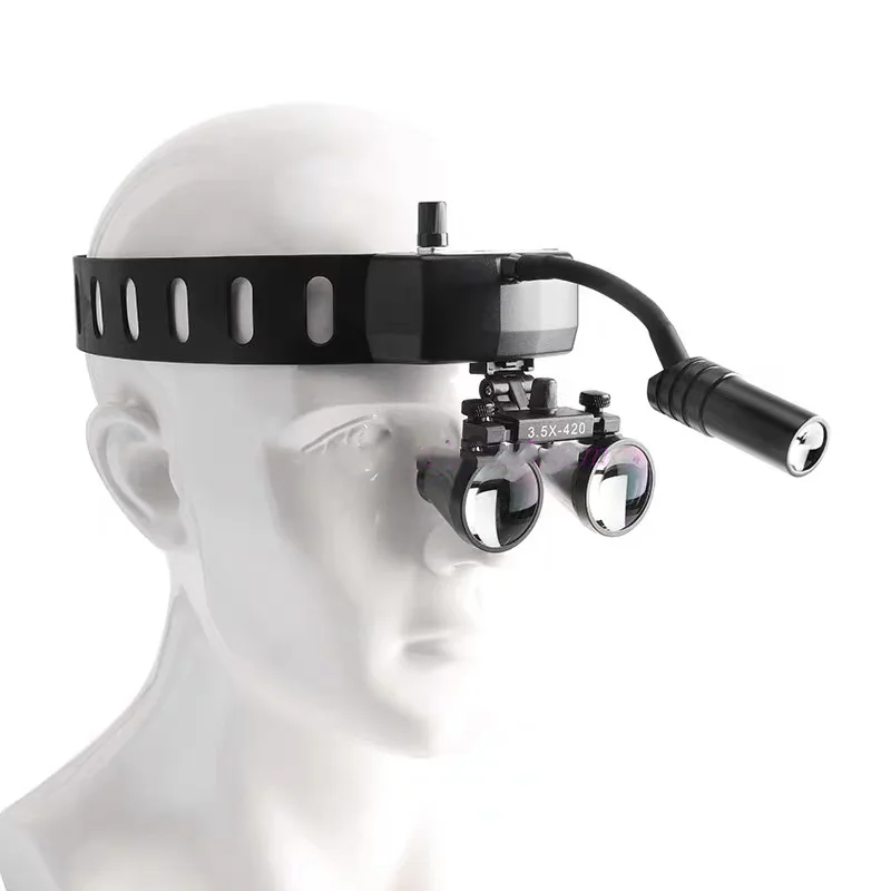 

Ear, Nose and Throat Dentals Headwear Integrated Ultra-light Portable Led Headlight Plus 2.5X3.5X Dentals Magnifying Glass