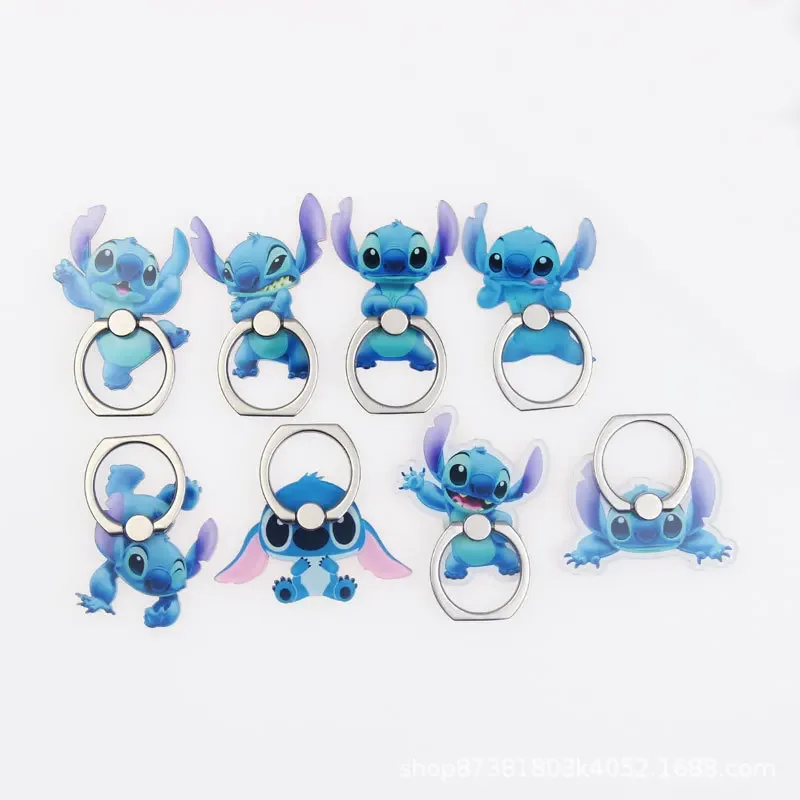 

Disney Stitch Cartoon Acrylic Ring Buckle Cute Cartoon Mobile Phone Bracket Activity Gift Mobile Phone Holders Accessories