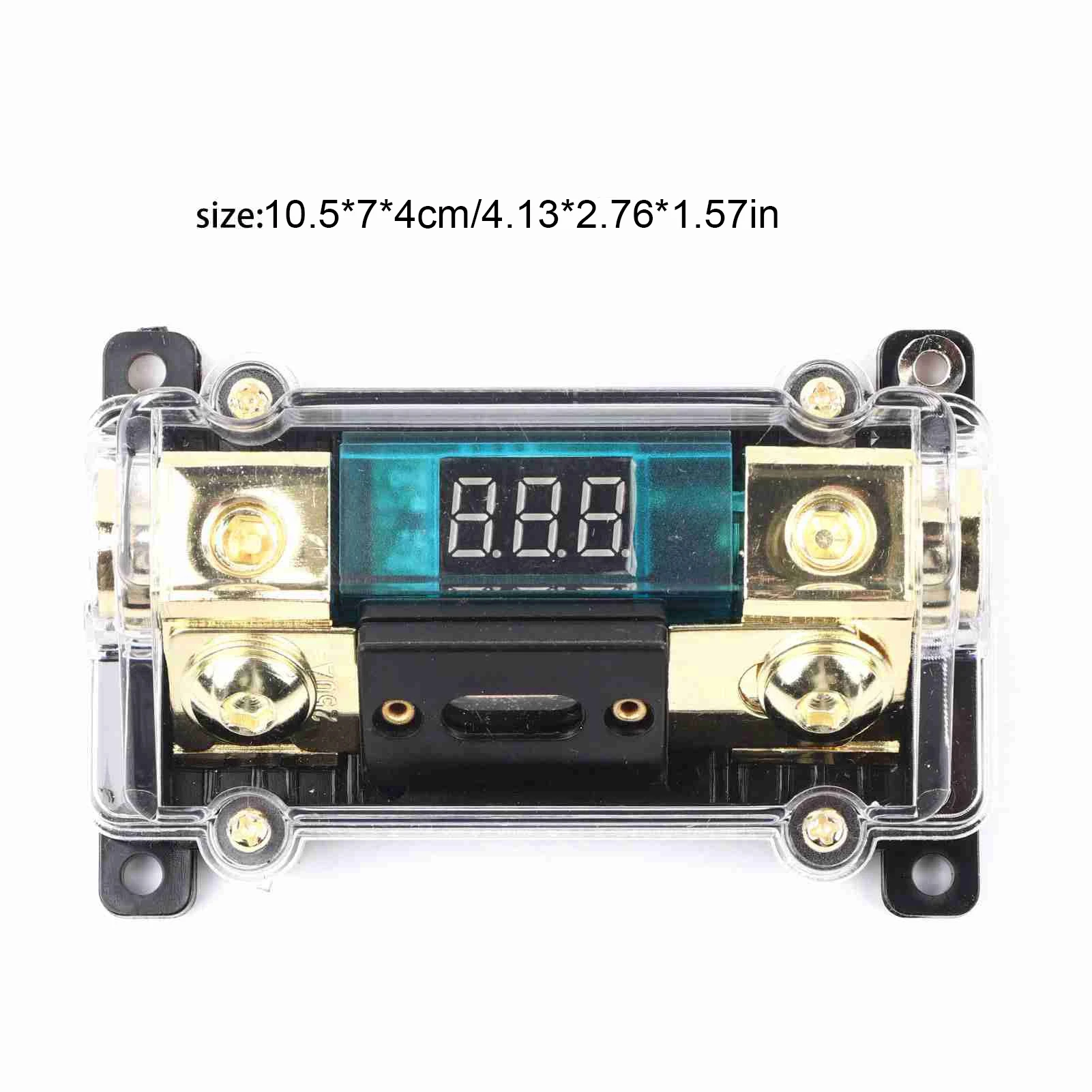 Car Audio Power Fuses Holder Stereo Distribution Block Box Digital Display 250A for Car, Ships or Other Vehicles