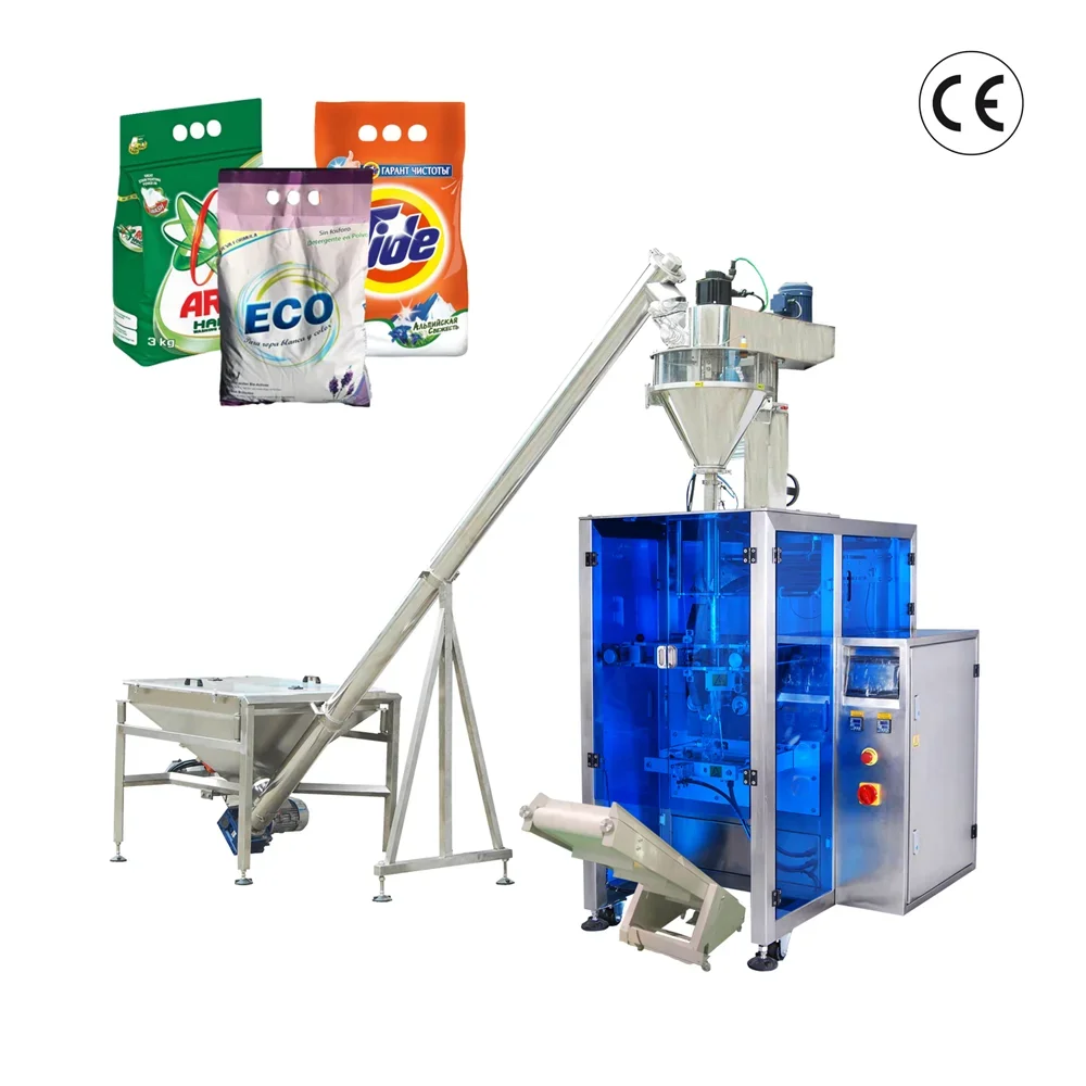 Focus Machinery 1-5kg Detergent Powder Packing Machine Film Paper Material for Chemical Wrapping Labeling