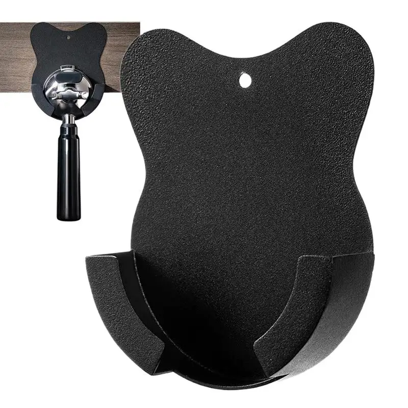 Portafiltro da parete Portafiltro da parete a forma di gatto Portafiltro da parete Nero Portafiltro per macchina da caffè Organizzatore di accessori per caffè
