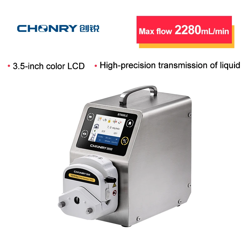 High Precision Touch Screen Control Peristaltic Metering Pump With Factory Price BT600LC